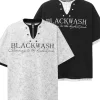 Men's Letter Graphic Round Neck Short Sleeve Contrast Trim T-Shirt