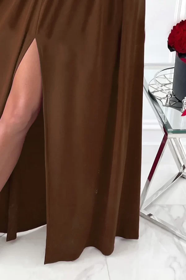 Slit Surplice Long Sleeve Maxi Dress - Image 2
