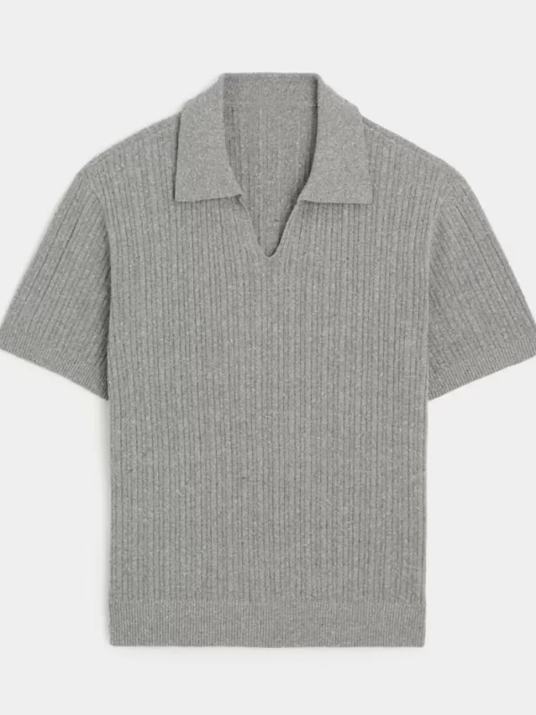 Men's Plus Size Johnny Collar Half Sleeve Knit Polo - Image 3