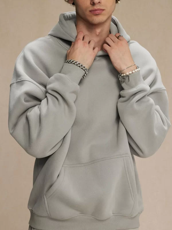 Men's Oversized Pocketed Long Sleeve Hoodie - Image 4