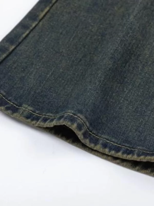 Men's Full Size Vintage Wash Bootcut Denim Jeans Plus Size - Image 2