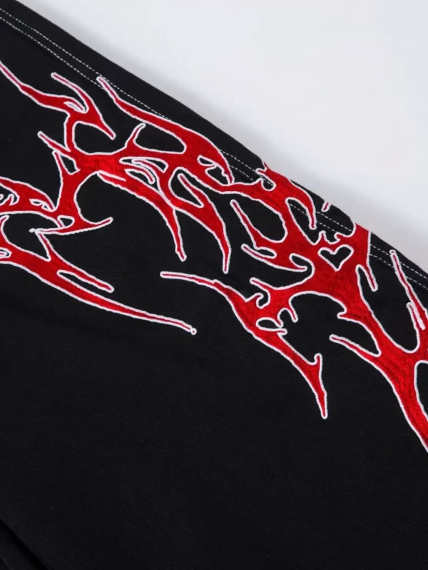 Men's Lightning Pattern Wide leg Jeans - Image 6