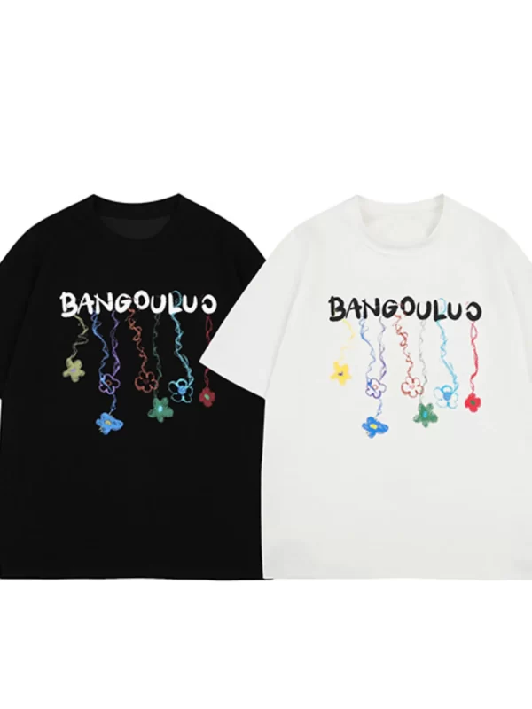 Men's BANGOULUO Colorful Hanging Butterflies Graphic T-Shirt