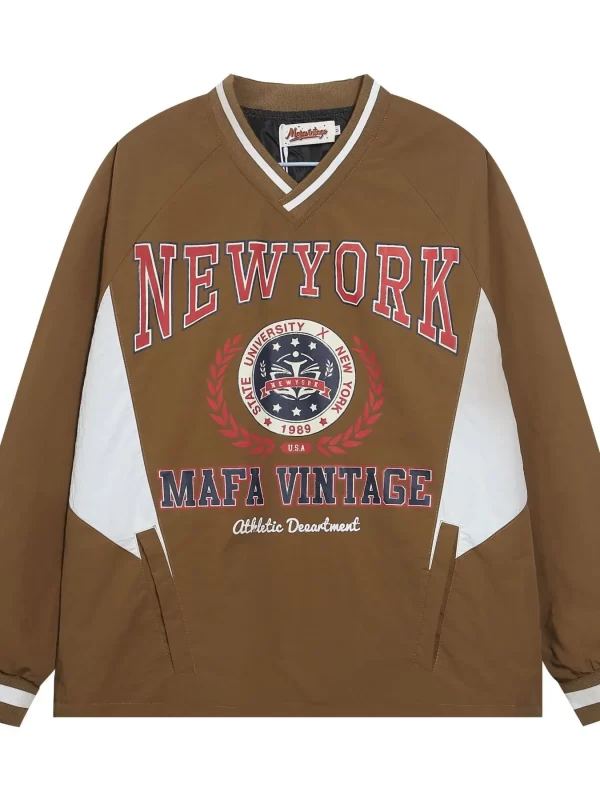 Men's Letter Graphic V-Neck Long Sleeve Sweatshirt - Image 12