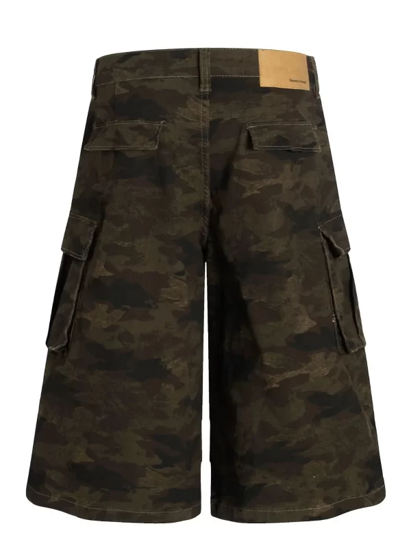 Men's Camouflage Cargo Wide Leg Shorts - Image 12