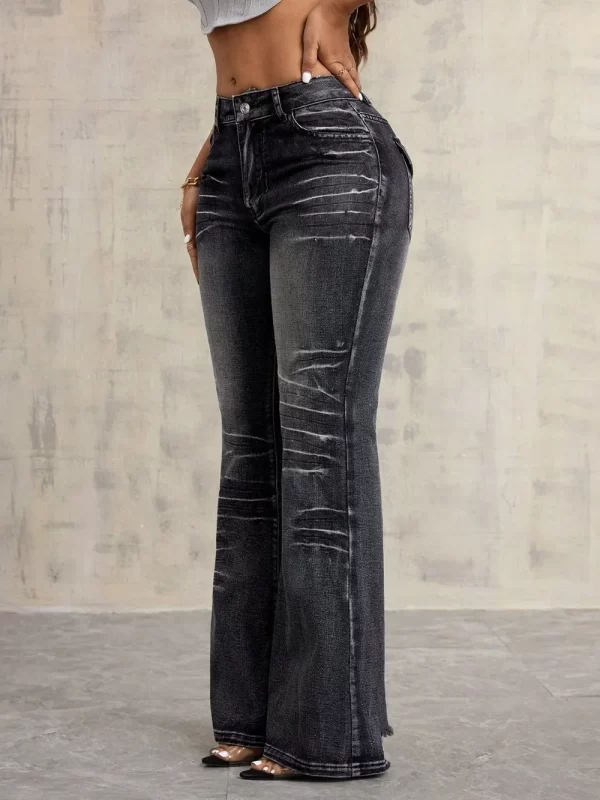 High Waist Bootcut Jeans - Image 6