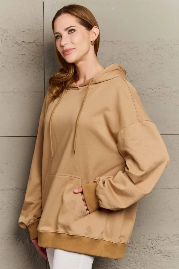 Full Size Long Sleeve Dropped Shoulder Hoodie - Image 34