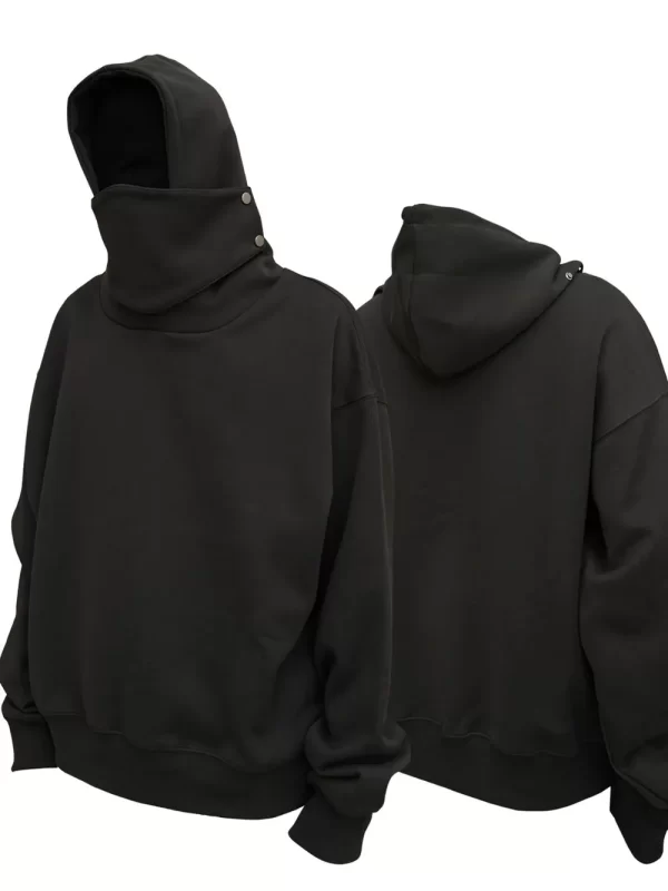 Men's Long Sleeve Hoodie with Mask - Image 3