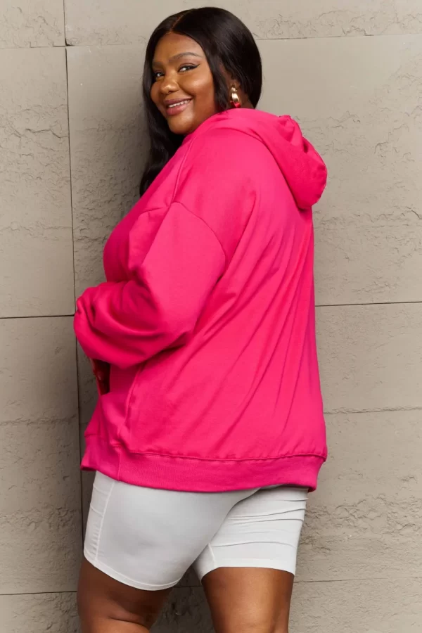 Full Size Long Sleeve Dropped Shoulder Hoodie - Image 23